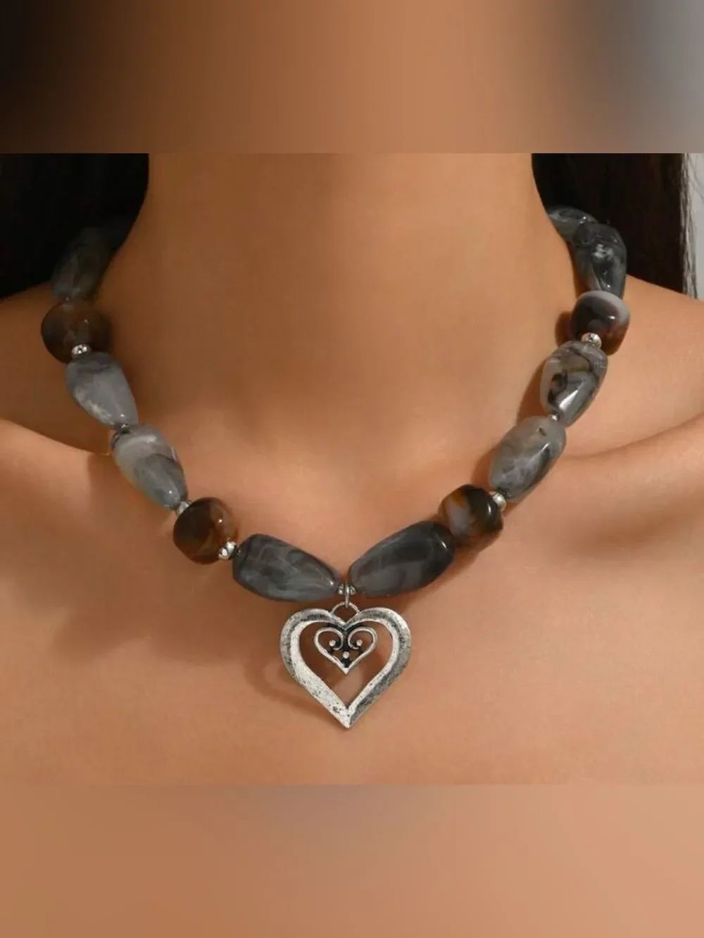Boho heart necklace S1483